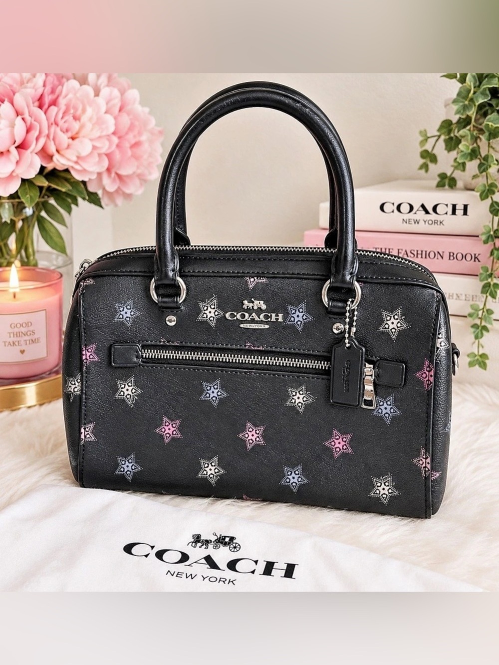 Coach Mercer 30 Star Print Satchel